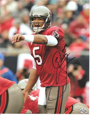 Foto autografiada de Josh Freeman Tampa Bay Buccaneers 8X10 con certificado de autenticidad BDS #2016 Foto 1 de 3