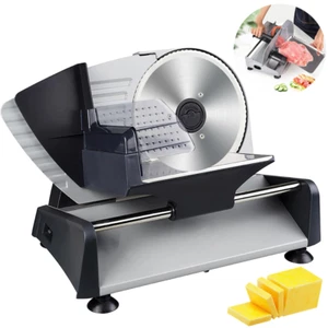 Electric Food Slicer Machine Bread Meat Cheese Slicer 19CM Blade Adjustable 180W - Picture 1 of 8