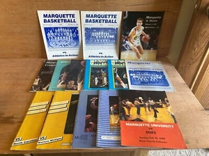 Marquette Warriors Basketball Program Lot 1980s NC Duke Notre Dame China 14 Vtg - Picture 1 of 24