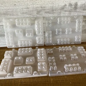JELL-O PLAY Lot 4 Building Bricks MOLDS Jello Shots Jigglers ...Plastic - Picture 1 of 2
