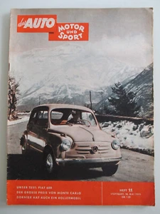 Das Auto Motor und Sport Heft Nr. 11 Mai 1955 Test Fiat 600 - Picture 1 of 9
