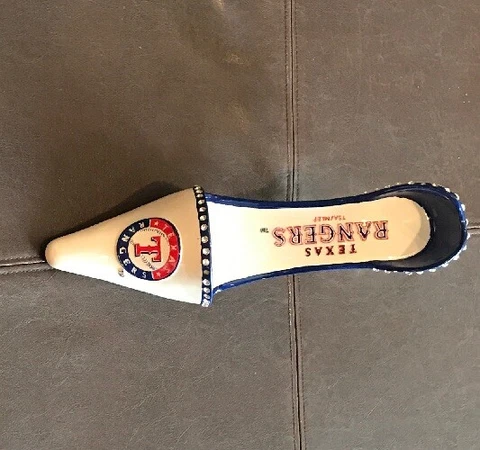 Texas Rangers MLB High Heel Shoe Wine Bottle Holder Cover