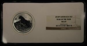 2010P Australia Silver $2 Year of the Tiger - NGC MS-69              OTQ0937/JAN