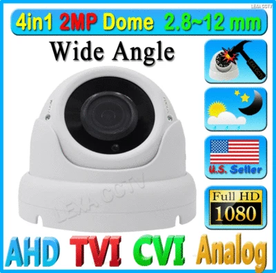 LEXA CCTV HD 2MP 1080P 4in1 Security Camera Wide 2.8-12mm Lens Zoom Dome CCTV TVI AHD ETC