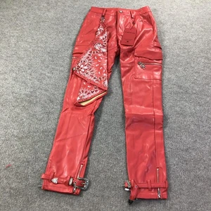 Guapi rote Lederhose Herren 28 Dead Or Alive Limited Edition Bandana Spider Zip - Bild 1 von 14
