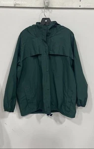 Columbia Womens Green With Blue Inside Hooded Full-Zip Rain Jacket Size Medium - Picture 1 of 7