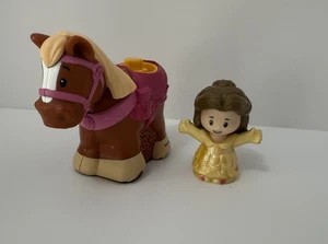 Fisher Price Little People Princess Belle & Horse Philippe Tested Works Disney - Picture 1 of 14