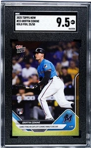 2025 Topps Now #23 Griffin Conine Gold Foil 25/50 SGC GRADED 9.5 MT - Picture 1 of 2