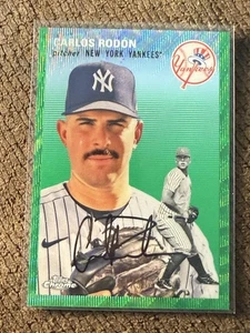 2023 Topps Chrome Platinum Carlos Rodon #355 Green Refractor 54 /99 NewYork - Picture 1 of 2