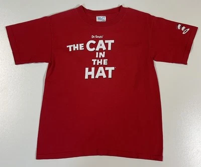 Vintage Dr. Seuss The Cat In The Hat Movie Promo T Shirt Sz S Mike Myers Y2K - Image 1 of 4