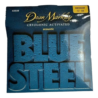 Cordas de guitarra acústica Dean Markley aço azul 2038, média 13-56 - Imagem 1 de 4