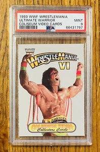 1993 WWF Wrestlemania Ultimate Warrior PSA 9 Coliseum Video Card - Picture 1 of 2
