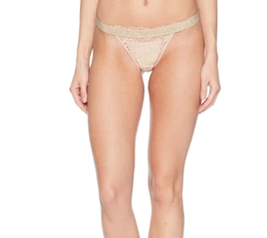 Emporio Armani L120705 Women's Holly Lace Thong in Nude Size L - Picture 1 of 2
