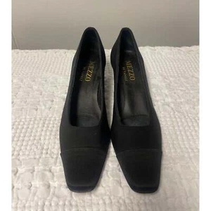 Mezzo By Vaneli Women's Satin Black Pumps Size 7.5 Slim NEW! SKU 2114 - Picture 1 of 6