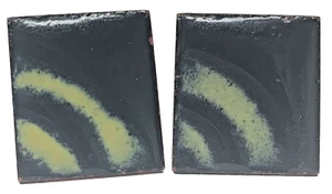 Men's Vintage MCM Galaxy OOAK Abstract Modernist Art Copper Enamel Cufflinks - Picture 1 of 8