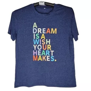T-shirt grafica blu Un sogno è un desiderio che il tuo cuore fa taglia XL blu - Foto 1 di 8