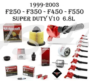 Tune Up Set 1999-2003 Ford F350 Super Duty V10 6.8L Ignition Coil DG508 SP479 - Picture 1 of 1