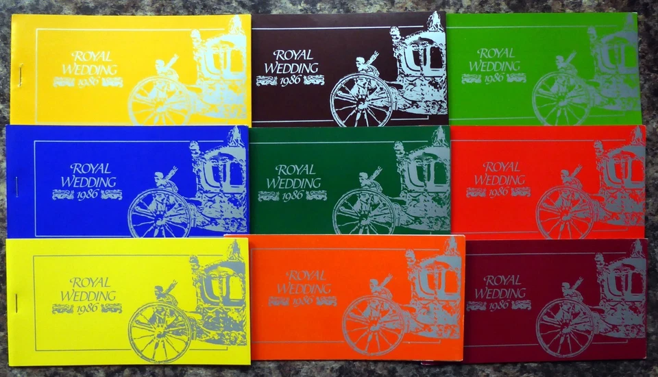 BRITISH COMMONWEALTH 1986 Royal Wedding U/M Ltd Ed Imperf Booklets x 9 - DZ758 - Image 1 of 1