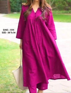Women Bollywood Ethnic Kurti Set Dress Indian Designer Party Wear Kurta Pant Set - Picture 1 of 5