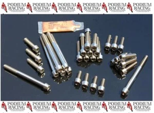 DUCATI MULTISTRADA 1200 TITANIUM ENGINE CASE BOLT KIT SILVER (36pcs kit) - Picture 1 of 1