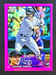 MICHAEL TOGLIA RC 2023 Topps Chrome Pink Refractor #87 Colorado Rockies - Picture 1 of 2