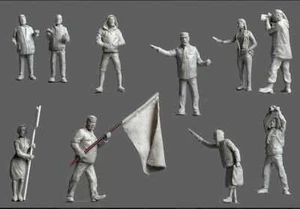 1/72 resin parade personnel+photographer+journalist 10pcs - Picture 1 of 2