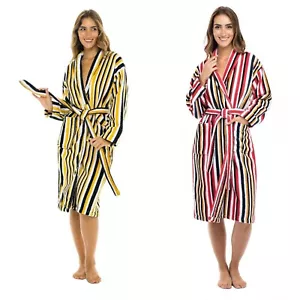 Ladies 100% Terry Cotton Long Staple Bathrobe Shawl Collar Multi Color Robe - Picture 1 of 15