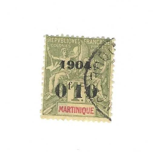 MARTINIQUE - 60 - USED - 1904  - "1904 - 0f10" O/P ON NAVIGATION AND COMMERCE - Image 1 of 1
