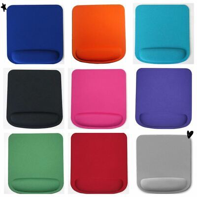 Square Premium Anti Slip Mouse Mat With Wrist Support For Laptop Pc Many Colours • 4.79£