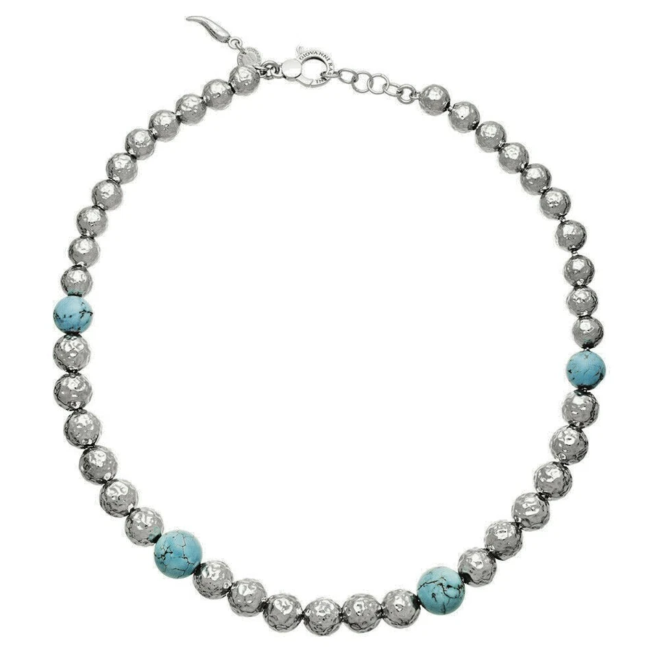 GIOVANNI RASPINI collana SKY in argento 925 e Howlite Turchese - Immagine 1 di 2