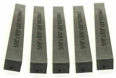 5 Pc Piece 5/16'' x 2-1/2'' (8mm x 63mm)M35 Square Tool Bit 5 Percent Cobalt - Image 1 of 3