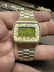 VINTAGE 1977 Quartz Seiko LCD M158-5009 PAN AM - Picture 1 of 2