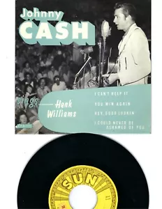 4 SONG EP- JOHNNY CASH- "SINGS HANK WILLIAMS"- SUN EP- 35- "I CAN'T HELP IT" + 3 - Picture 1 of 2