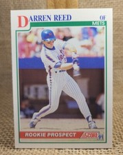 1991 Score Darren Reed Rookie Prospect RC Baseball Card #368 Mets FREE S&H