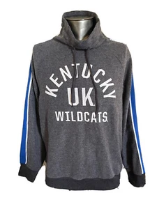 New Kentucky Wildcats Gray Logo Women Drawstring Cowl Neck Sweatshirt Sz Medium - Picture 1 of 2