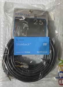 Sewell Silverback Speaker Wire with Banana Plugs 12 Gauge 25 Ft “New” - Picture 1 of 2