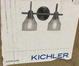 Kichler Avery 14.75" 2 Light Vanity Light with Clear Seeded Glass Olde Bronze - Picture 1 of 1