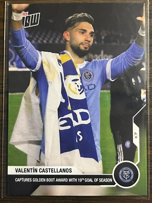 2021 Topps Now MLS #189 Valentin Castellanos New York City FC NYCFC - Image 1 of 2