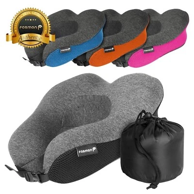 FOSMON Memory Foam U Shaped Travel Pillow Neck Support Head Rest Car Plane Soft Cushion