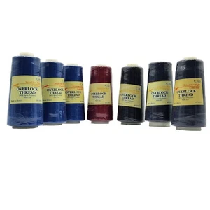 Overlock Thread Priced Sew Right Collection 3000 Yards, Navy, Royal, Burgandy - Picture 1 of 7