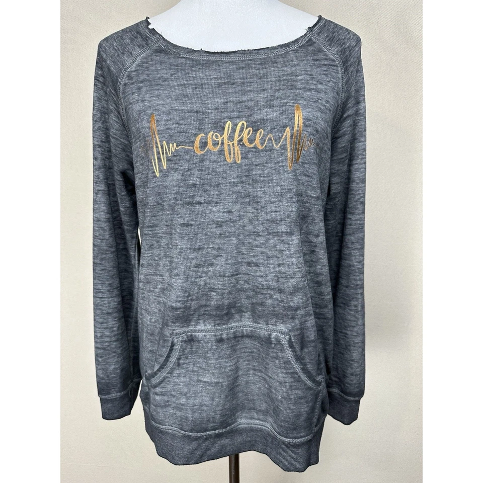 Top para mujer Z by Zobha negro/gris talla S café latido del corazón agotamiento atletismo Foto 1 de 4