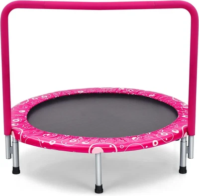 Trampolino Elastico per Bambini, Tappeto Elastico Pieghevole per Bambini Con Cop - Immagine 1 di 4