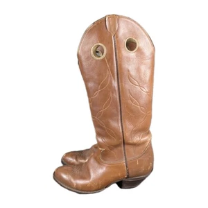 Vtg 18" Tony Llama Size 11 E High Top Cowboy Boots - Picture 1 of 12