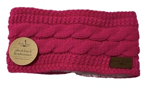 Calentador de cabeza Britts Knits forrado de felpa para mujer talla única rosa tejido con cable polar acogedor - Imagen 1 de 7