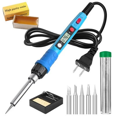 Soldering Iron Kit, 80W 110V LCD Digital Solder Iron Pen with Ceramic Heater,... - Image 1 of 4