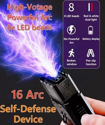 Legal 16 Arc Electric Voltage Explosion Proof LED Flashlight Self Defense Device - Imagen 1 de 4