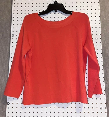 Апостроф оранжевый 3/4 рукава ворота свитер женщин Xl (18) - Изображение 1 из 4