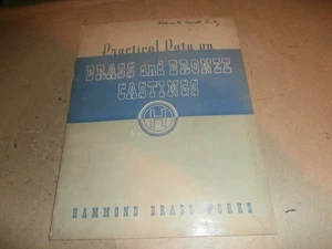 Vintage 1945 Hammond Brass Works Bronze Castings Data Book Lucius Pitkin NY - Bild 1 von 9