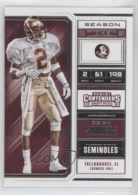 2018 Panini Contenders Draft Picks Season Ticket Deion Sanders #30 HOF - Image 1 of 2