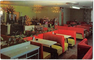 Macon, Georgia Magnolia Court & Grill Restaurant Interieur 1950er Vintage Postkarte - Bild 1 von 2